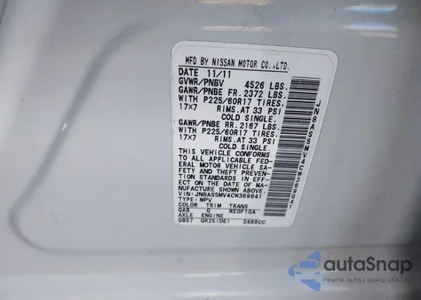 2012 Nissan Rogue S/Sv z USA, uszkodzony, nr VIN JN8AS5MV4CW369841